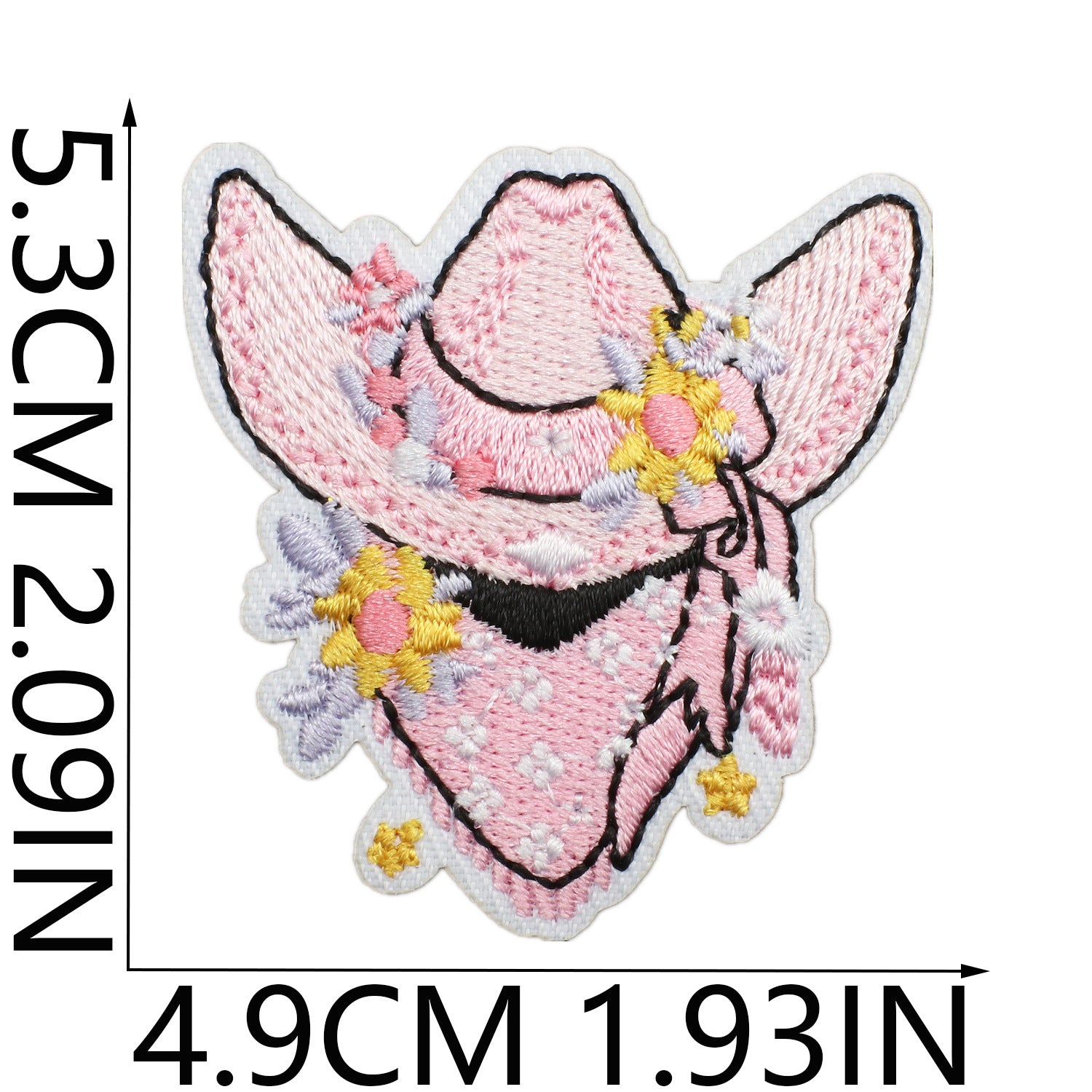 Wholesale Western Denim Embroidery Cloth Sticker FS